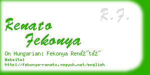 renato fekonya business card